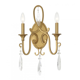 Fairchild 2-Light Wall Sconce in Warm Brass (128|9-2704-2-322)