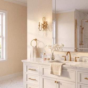 Fairchild 2-Light Wall Sconce in Warm Brass (128|9-2704-2-322)