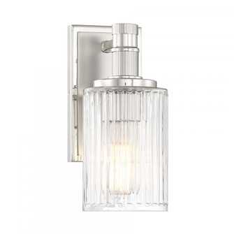 Concord 1-Light Bathroom Vanity Light in Silver and Polished Nickel (128|9-1102-1-146)