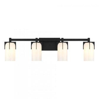 Caldwell 4-Light Bathroom Vanity Light in Matte Black (128|8-4128-4-BK)