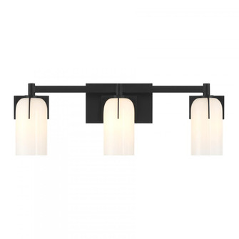 Caldwell 3-Light Bathroom Vanity Light in Matte Black (128|8-4128-3-BK)