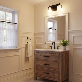 Caldwell 2-Light Bathroom Vanity Light in Matte Black (128|8-4128-2-BK)