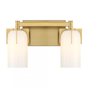 Caldwell 2-Light Bathroom Vanity Light in Warm Brass (128|8-4128-2-322)