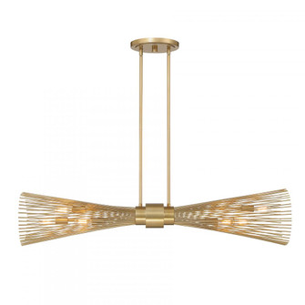 Longfellow 6-Light Linear Chandelier in Burnished Brass (128|1-9601-6-171)