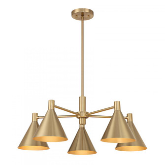 Pharos 5-Light Chandelier in Noble Brass by Breegan Jane (128|1-8004-5-127)