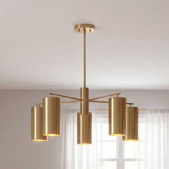 Lio 5-Light Chandelier in Noble Brass by Breegan Jane (128|1-6508-5-127)