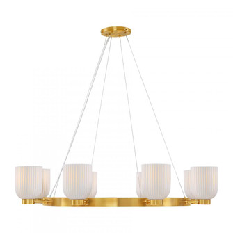 Isla Blanca 8-Light Chandelier in Warm Brass by Breegan Jane (128|1-3173-8-322)