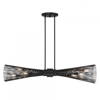 Longfellow 6-Light Linear Chandelier in Matte Black (128|1-9601-6-89)