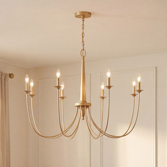 Stonecrest 8-Light Chandelier in French Gold (128|1-1202-8-186)