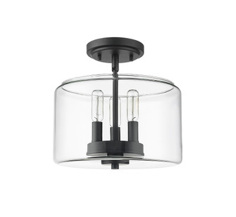 Asheville 3-Light Semi-Flush Ceiling Mount Matte Black (670|46923-MB)