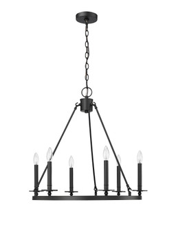 Florence 6-Light Chandelier Ceiling Light Matte Black (670|46706-MB)