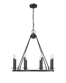 Florence 8-Light Chandelier Ceiling Light Matte Black (670|46708-MB)