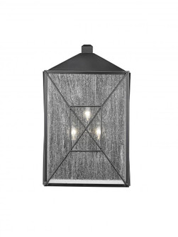 Caswell 3-Light Outdoor Wall Sconce Powder Coated Black (670|42643-PBK)