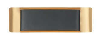 Kumilo Matte Black + Aged Gold Brass Wall Sconce (3605|S10518MBAG)