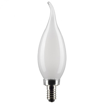 5.5 Watt CA10 LED Filament; Frost Finish; Candelabra Base; 5000K; 120 Volt; 2-Card (27|S21884)