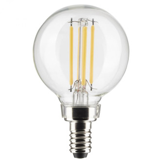 4 Watt G16.5 LED Filament; Clear; Candelabra Base; 5000K; 120 Volt; 2-Pack (27|S21875)