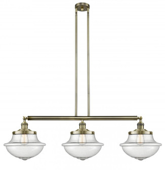 Oxford - 3 Light - 42 inch - Antique Brass - Stem Hung - Adjustable Island Light (3442|213-AB-G544)