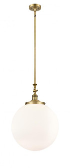Beacon - 1 Light - 16 inch - Brushed Brass - Stem Hung - Adjustable Mini Pendant (3442|206-BB-G201-16)