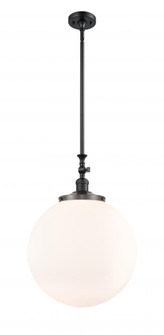 Beacon - 1 Light - 16 inch - Matte Black - Stem Hung - Adjustable Mini Pendant (3442|206-BK-G201-16)