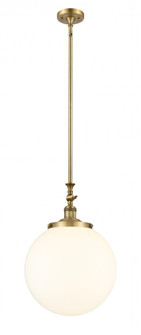 Beacon - 1 Light - 12 inch - Brushed Brass - Stem Hung - Adjustable Mini Pendant (3442|206-BB-G201-14)