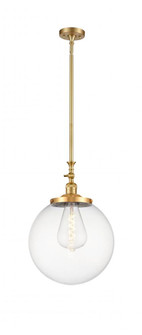 Beacon - 1 Light - 12 inch - Satin Gold - Stem Hung - Adjustable Mini Pendant (3442|206-SG-G202-14)