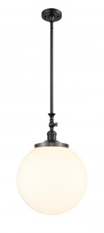 Beacon - 1 Light - 12 inch - Matte Black - Stem Hung - Adjustable Mini Pendant (3442|206-BK-G201-14)