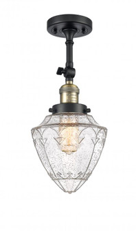 Bullet - 1 Light - 6 inch - Black Antique Brass - Adjustable Semi-Flush Mount (3442|201F-BAB-G664-7)