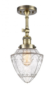 Bullet - 1 Light - 6 inch - Antique Brass - Adjustable Semi-Flush Mount (3442|201F-AB-G664-7)