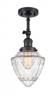 Bullet - 1 Light - 6 inch - Matte Black - Adjustable Semi-Flush Mount (3442|201F-BK-G664-7)