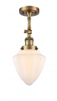 Bullet - 1 Light - 6 inch - Brushed Brass - Adjustable Semi-Flush Mount (3442|201F-BB-G661-7)