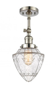 Bullet - 1 Light - 6 inch - Polished Nickel - Adjustable Semi-Flush Mount (3442|201F-PN-G664-7)