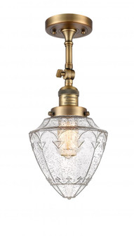 Bullet - 1 Light - 6 inch - Brushed Brass - Adjustable Semi-Flush Mount (3442|201F-BB-G664-7)