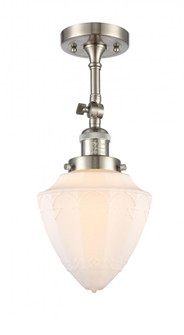 Bullet - 1 Light - 6 inch - Brushed Satin Nickel - Adjustable Semi-Flush Mount (3442|201F-SN-G661-7)