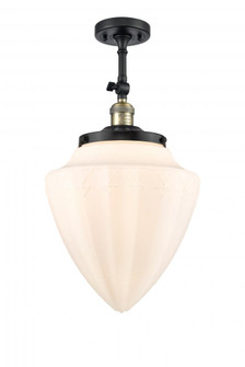 Beacon - 1 Light - 12 inch - Black Antique Brass - Adjustable Semi-Flush Mount (3442|201F-BAB-G661-12)