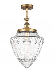 Beacon - 1 Light - 12 inch - Brushed Brass - Adjustable Semi-Flush Mount (3442|201F-BB-G664-12)