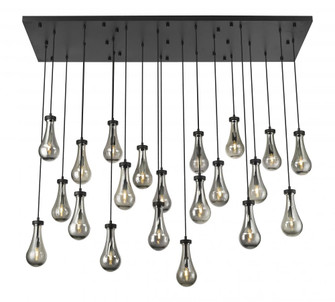 Owego - 21 Light - 71 inch - Matte Black - Multi Pendant (3442|172BK-451-1P-BK-G451-5SM-20)