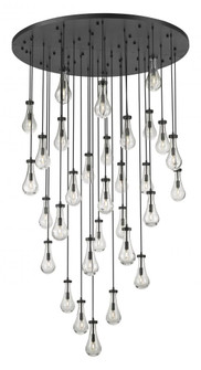 Owego - 31 Light - 60 inch - Matte Black - Multi Pendant (3442|160BK-451-1P-BK-G451-5CL-20)