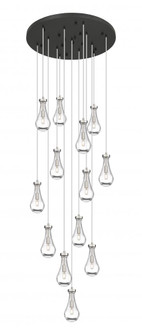 Owego - 13 Light - 32 inch - Brushed Satin Nickel - Multi Pendant (3442|132BK-451-1P-SN-G451-5CL-20)