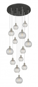 Athens - 13 Light - 32 inch - Brushed Satin Nickel - Multi Pendant (3442|132BK-599-SN-G122C-MU)