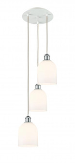 Bella - 3 Light - 12 inch - White Polished Chrome - Cord Hung - Multi Pendant (3442|113B-3P-WPC-G558-6GWH)