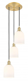 Bella - 3 Light - 12 inch - Satin Gold - Cord hung - Multi Pendant (3442|113B-3P-SG-G558-6GWH)