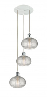 Ithaca - 3 Light - 15 inch - White Polished Chrome - Cord Hung - Multi Pendant (3442|113B-3P-WPC-G555-8CL)