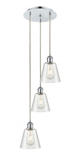 Caton - 3 Light - 12 inch - Polished Chrome - Cord Hung - Multi Pendant (3442|113B-3P-PC-G454)