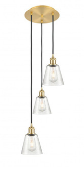 Caton - 3 Light - 12 inch - Satin Gold - Cord Hung - Multi Pendant (3442|113B-3P-SG-G454)