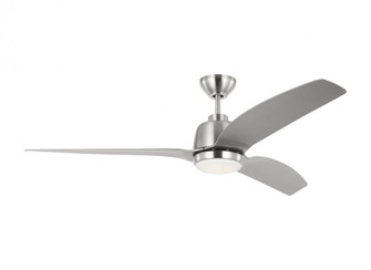 Avila 60 LED Ceiling Fan in Brushed Steel with Silver Blades and Light Kit (6|3AVLR60BSD)