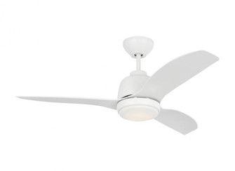 Avila Coastal 44 LED Ceiling Fan in Matte White with Matte White Blades and Light Kit (6|3AVLCR44RZWD)