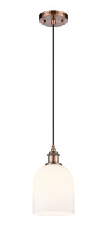 Bella - 1 Light - 6 inch - Antique Copper - Cord hung - Mini Pendant (3442|516-1P-AC-G558-6GWH)