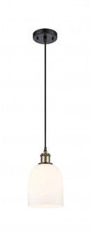 Bella - 1 Light - 6 inch - Black Antique Brass - Cord hung - Mini Pendant (3442|516-1P-BAB-G558-6GWH)