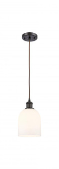 Bella - 1 Light - 6 inch - Oil Rubbed Bronze - Cord hung - Mini Pendant (3442|516-1P-OB-G558-6GWH)