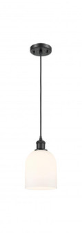 Bella - 1 Light - 6 inch - Matte Black - Cord hung - Mini Pendant (3442|516-1P-BK-G558-6GWH)